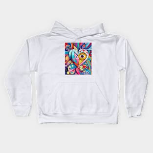 Abstract Ophthalmology Valentines ,brafdesign Kids Hoodie